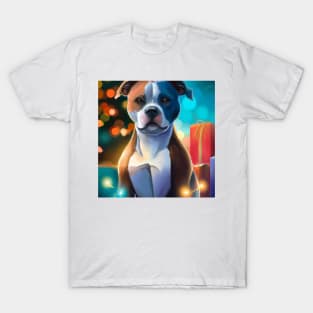 Cute Staffordshire Bull Terrier Drawing T-Shirt